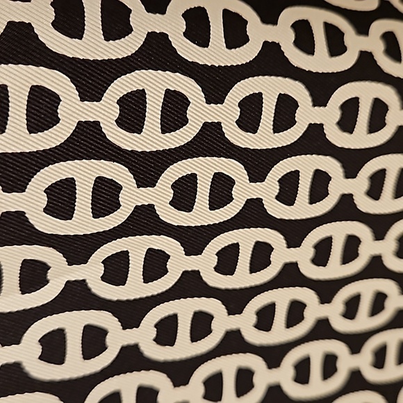 💕TORY BURCH💕 Long Sleeve Button Front Shirt Dress ~ 12 Geometric Chain Print - Picture 5 of 10